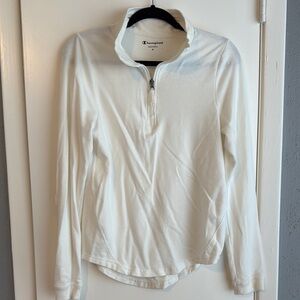Champion White Quarter-Zip Pullover